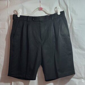 Paul Fredrick, Not Worn, Men's Black Shorts, Size 34x31, Pleated Front